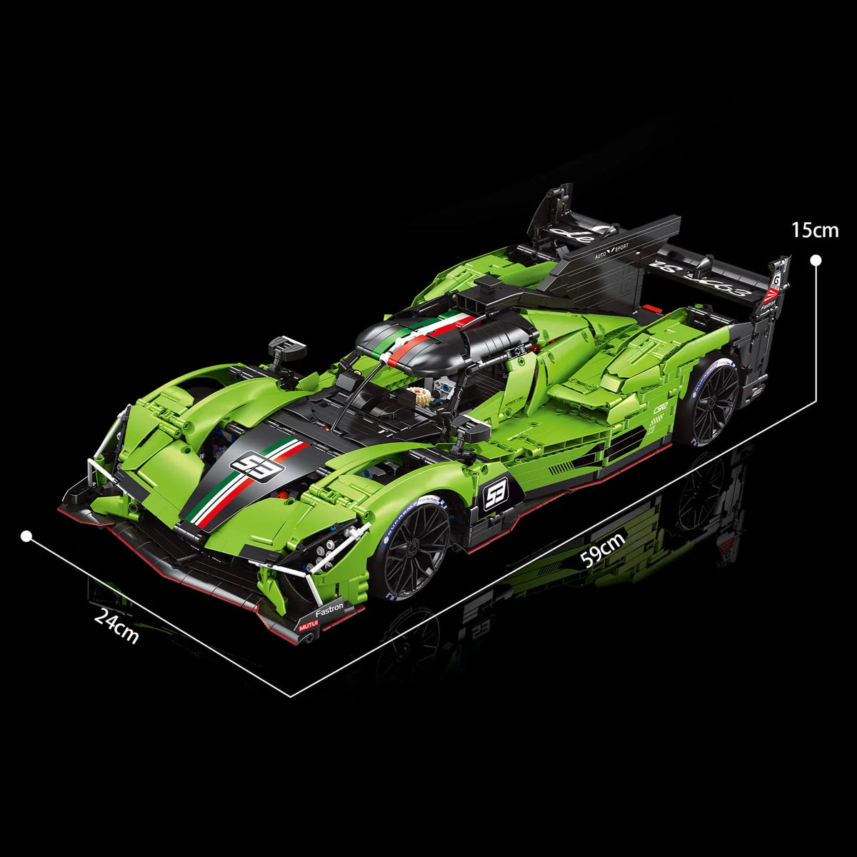 Trilumity Motorized Building Block Set: 1:8 The Ultimate LMDh Hybrid Prototype | 2024 Endurance (3771-Piece)