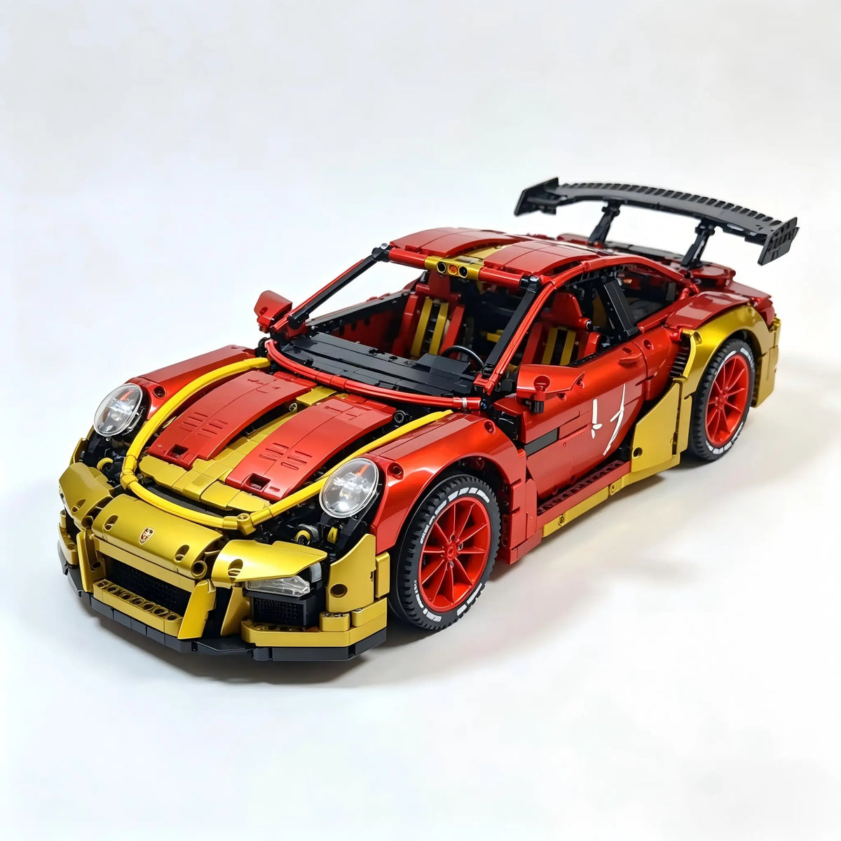 Trilumity Building Block Set: 1:8 Porsche 911 GT3 | Customized “Iron Man” Livery (2728-Piece)