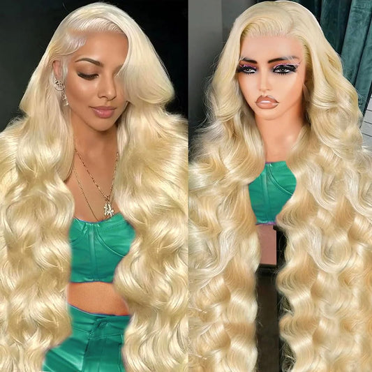 Trilumity 613 13X6 210 Density Body Wave Human Hair - Natural Black Hair Replacement Wig