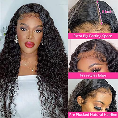 Trilumity Water 13X6 Hd Water Wave Human Hair - Natural Color Hair Replacement Wig
