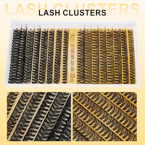 Trilumity Lash Clusters Kit 30D+40D Cat Eye Faux Mink Fiber - Black False Lashes