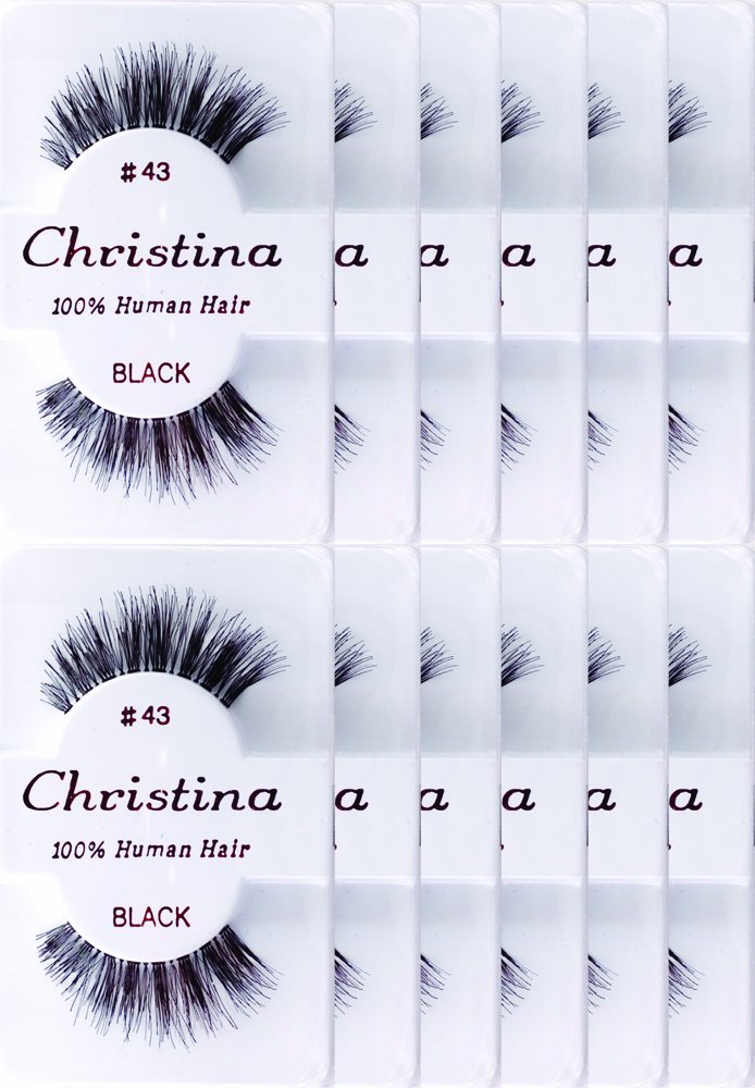 Trilumity False Eye Style Wispy Cat Eye Faux Mink Fiber - Black False Lashes