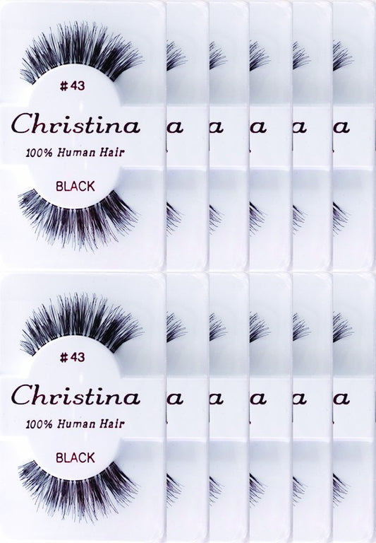 Trilumity False Eye Style Wispy Cat Eye Faux Mink Fiber - Black False Lashes