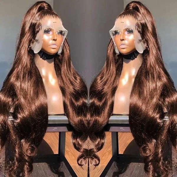 Trilumity Chocolate Brown 13X6 200 Body Wave Human Hair - Brown Hair Replacement Wig