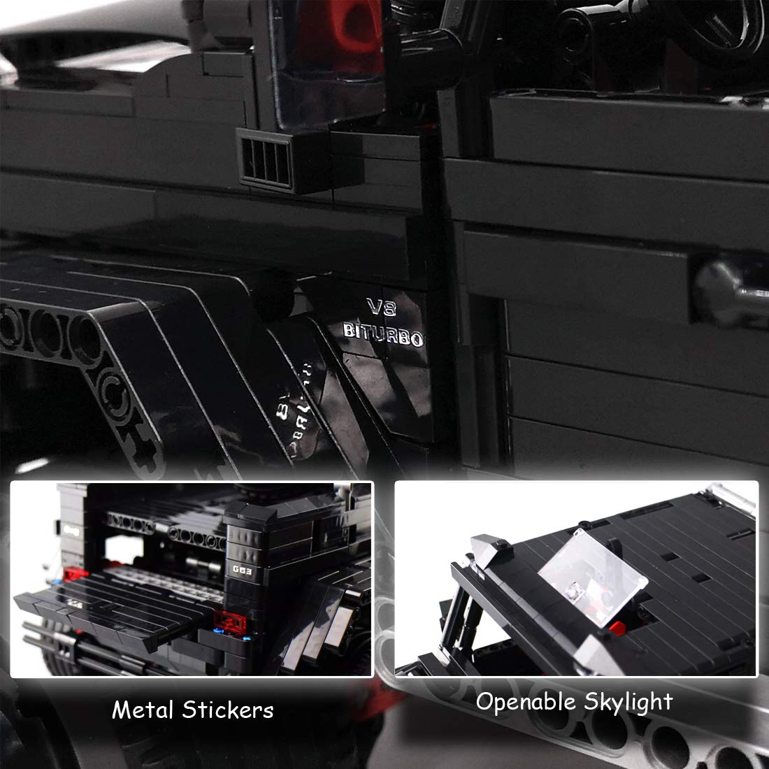 Trilumity Building Block Set: Mercedes G63 6X6 Off-Road, Building Pickup Model (3300 Pieces)