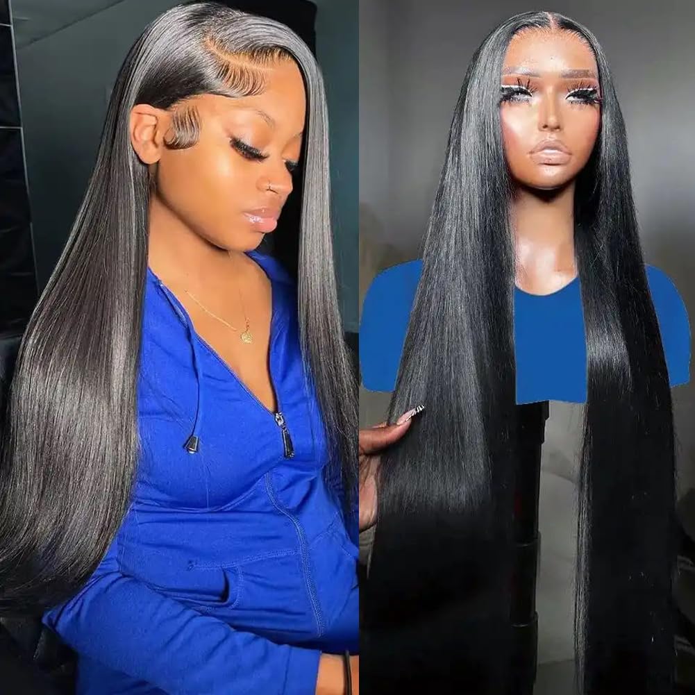 Trilumity 13X6 Front Straight Human Hair - Natural Black Hair Replacement Wig