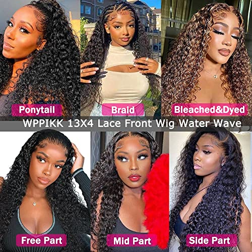 Trilumity 13X4 180 Density Water Wave Human Hair - Natural Color Hair Replacement Wig