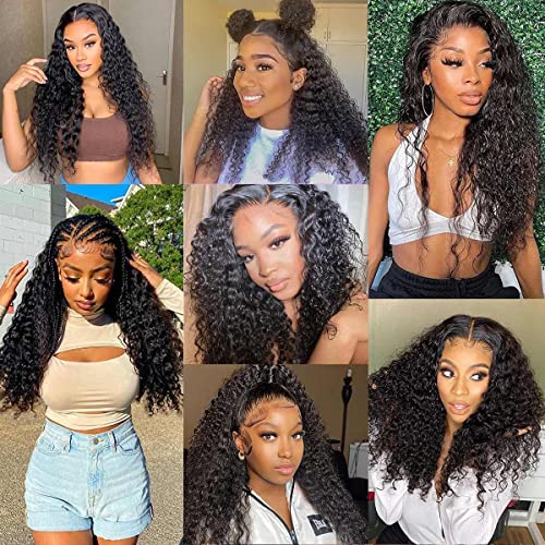 Trilumity 13X4 180 Density Water Wave Human Hair - Natural Color Hair Replacement Wig