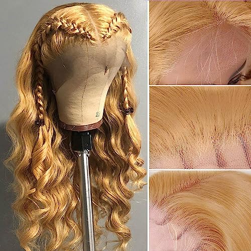 Trilumity Honey Blonde Front Body Wave Human Hair - Honey Blonde Hair Replacement Wig