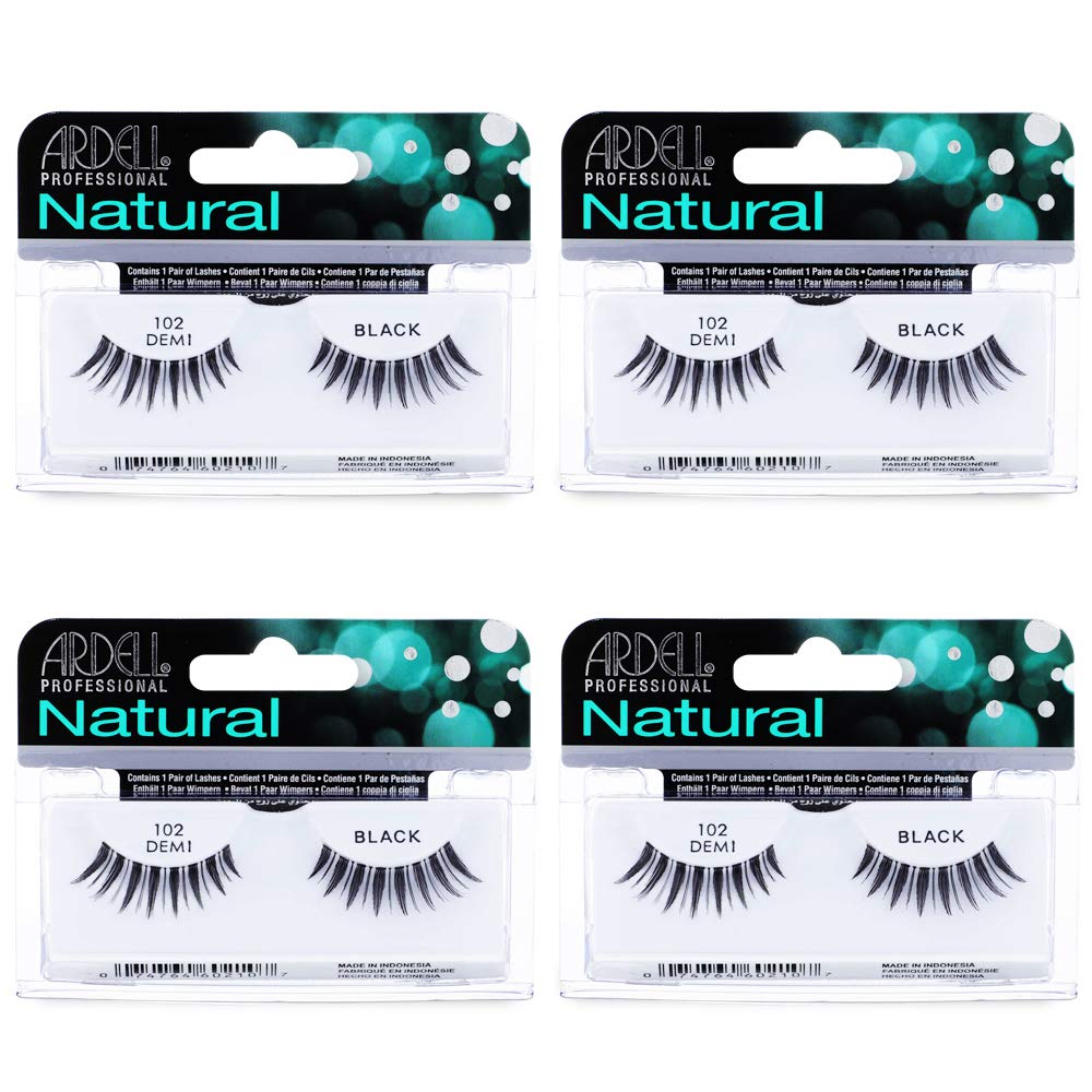 Trilumity 102 Demi Lightweight Reusable Natural Faux Mink Fiber - Black False Lashes
