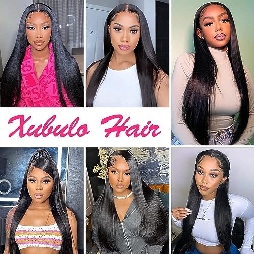 Trilumity With Baby Hair 200 Straight Human Hair - Natural Black Hair Replacement Wig
