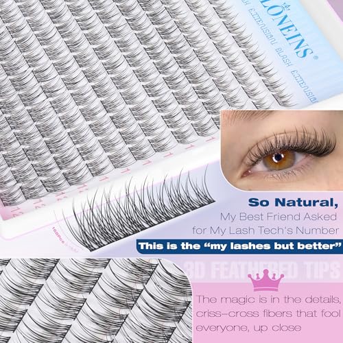 Trilumity Lash Extension Kit Lash Wispy Faux Mink Fiber - Black False Lashes