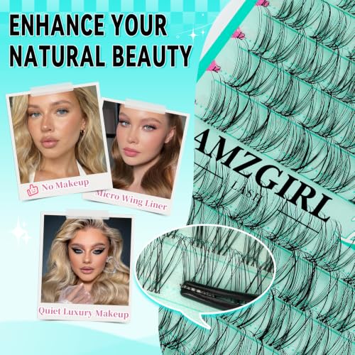 Trilumity Lash Clusters Wispy Faux Mink Fiber - Clear False Lashes