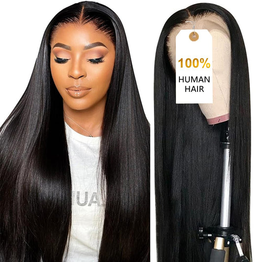 Trilumity 2 Year Straight 100% Human Hair - Natural Black Hair Replacement Wig