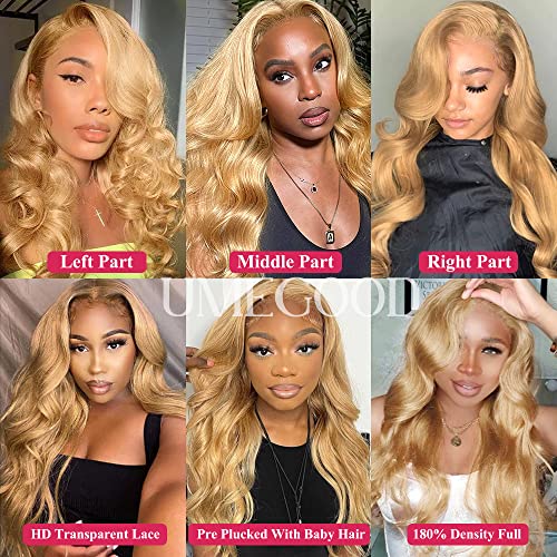 Trilumity Honey Blonde 13X6 Body Wave Human Hair - Honey Blonde Hair Replacement Wig