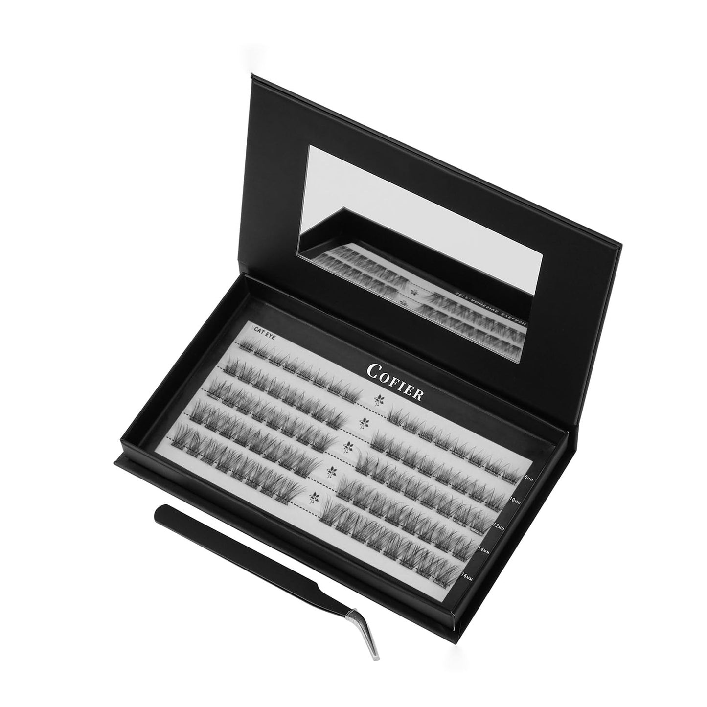 Trilumity Lash Clusters Kit Individual Wispy Faux Mink Fiber - Black False Lashes