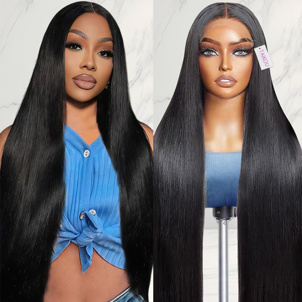 Trilumity Straight 13X6 200 Straight Human Hair - Natural Color Hair Replacement Wig