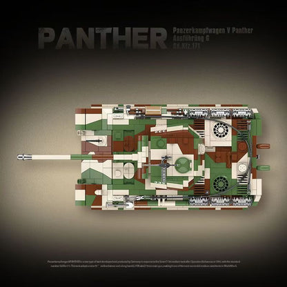 Trilumity Panther Tank G Building Block Set, 2,135-Piece