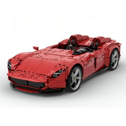 Trilumity MOC Building Block Set: 1:8 Italian Red Hypercar | MOC Set (3587-Piece)