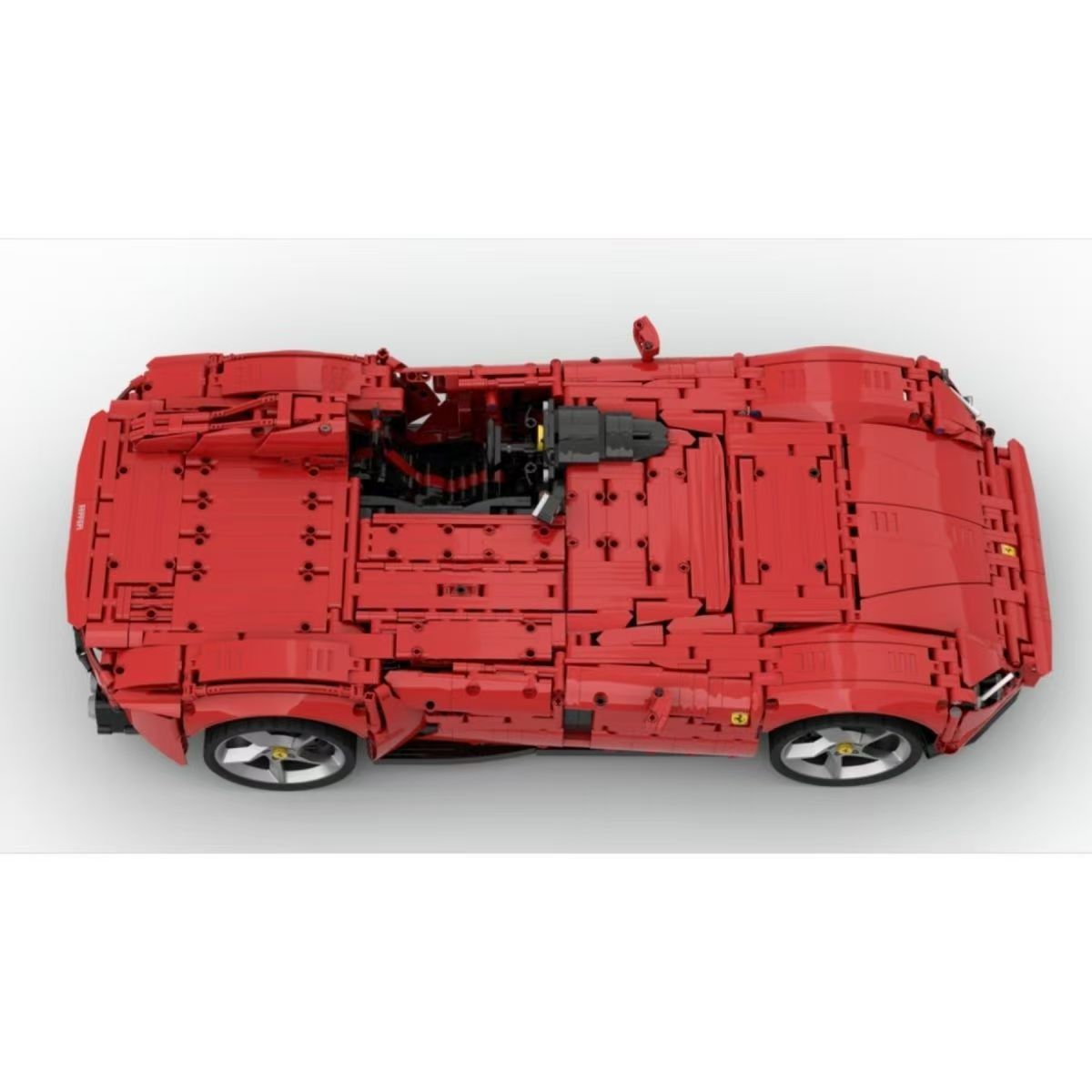 Trilumity MOC Building Block Set: 1:8 Italian Red Hypercar | MOC Set (3587-Piece)