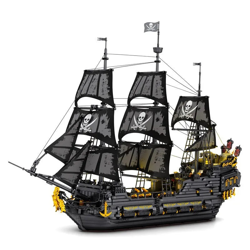 Reobrix MOC Building Block Set: Pirates Of Caribbean MOC Black Pearl Ship, Model RE66036