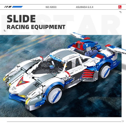 JieStar MOC Motorized Building Block Set: SUGO Asurada GSX Sports Car, Model 92033