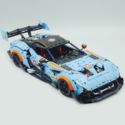 Trilumity Building Block Set: 1:8 Aston Martin Vulcan | Gulf Blue Custom Edition | 3794+-Piece