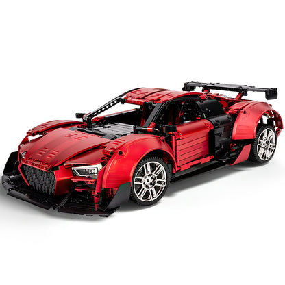 Trilumity Building Block Set: Audi R8 Red Beast, Large Rear Wing (2641-Piece)