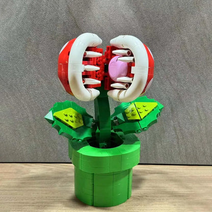 MOC Building Block Set: Super Mario Movie Piranha Plant, Model 79013