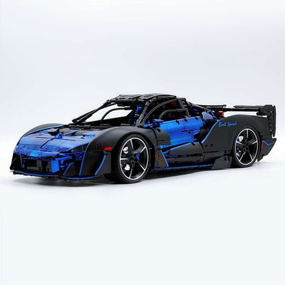 Trilumity Motorized Building Block Set: 1: 8 Woking Hypercar Track Focus, Aerodynamic Brilliance, Mirror Customized Edition (3862-Piece)