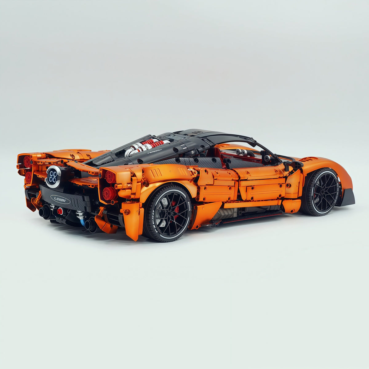 Trilumity Building Block Set: 1:8 The Ultimate Pagani Utopia Supercar | Customized Orange Gold V12 Italian Exotic (3314Piece)