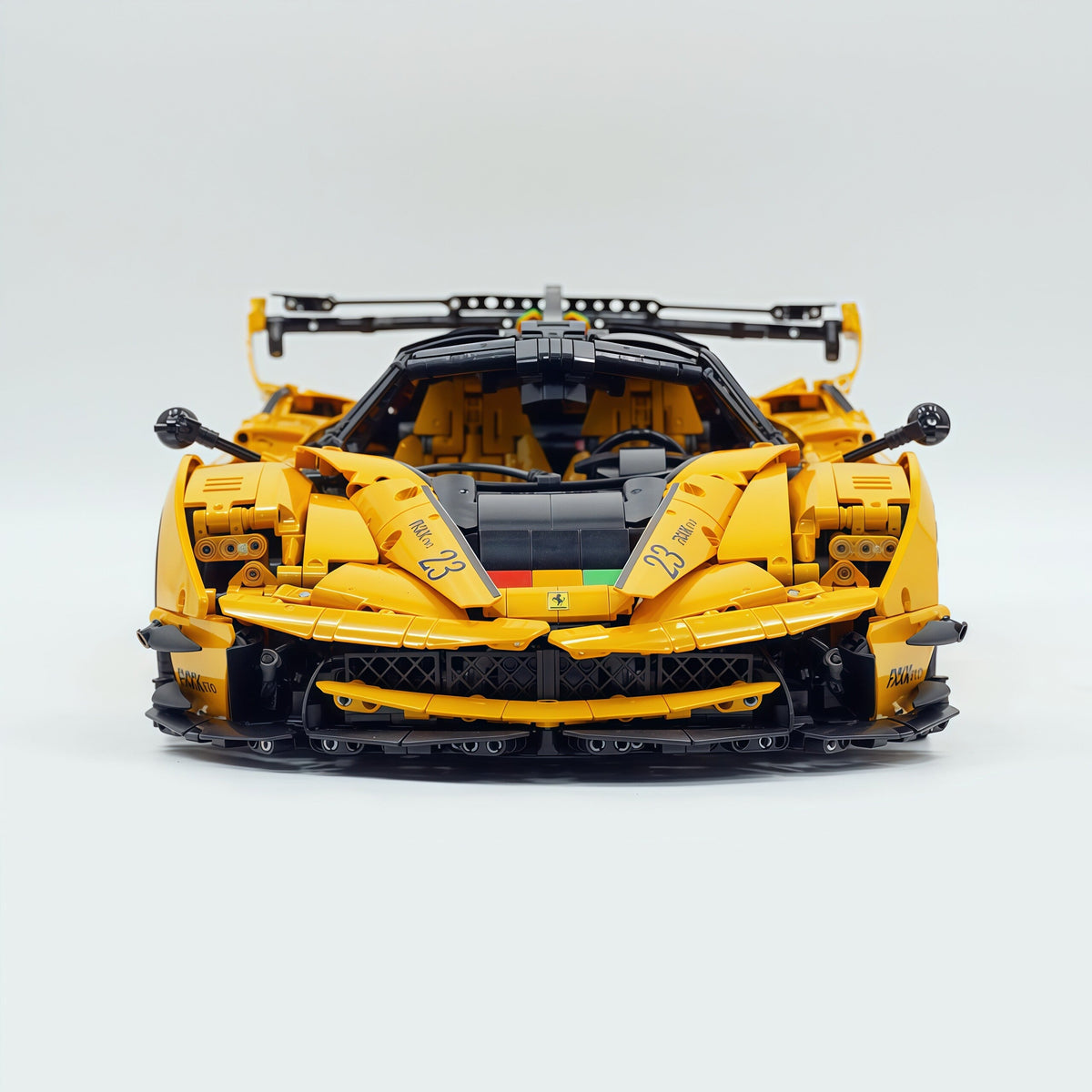 Trilumity Motorized Building Block Set: 1:8 The Ultimate Italian Hybrid Hypercar Evo | Baked Enamel Yellow Paint Italian Flagship (4058+-Piece)