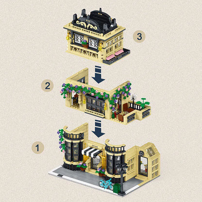 MORK MOC Building Block Set: Experts MOC City Cafe Block Module, Model 20113