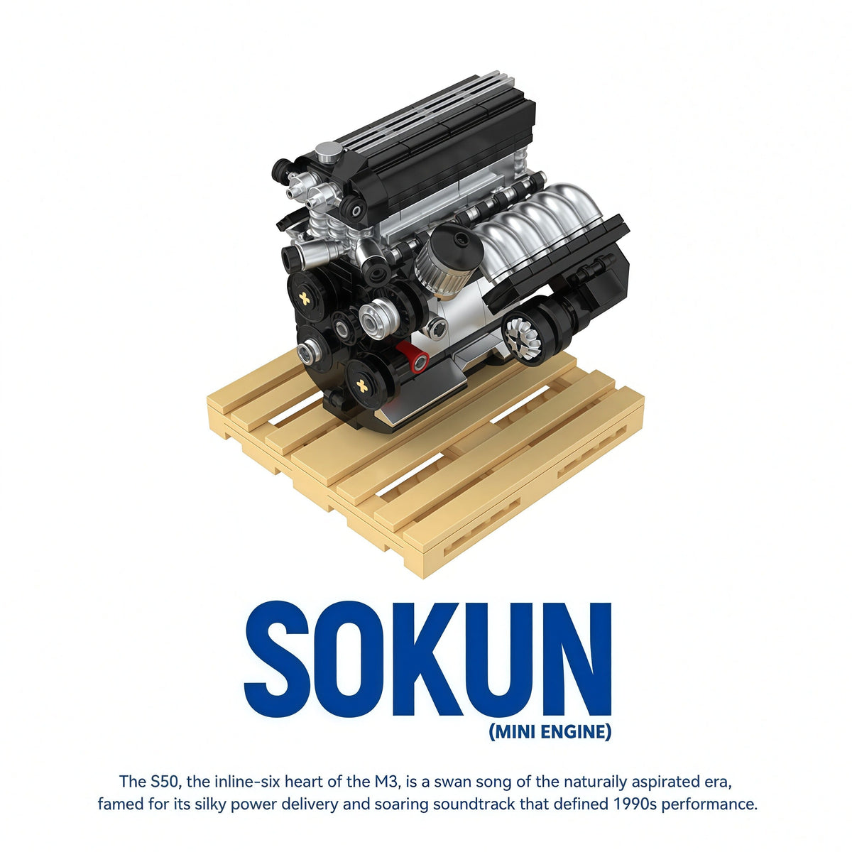 Trilumity Building Block Set: BMW M3 S50 Engine | Home Decor (292-Piece)