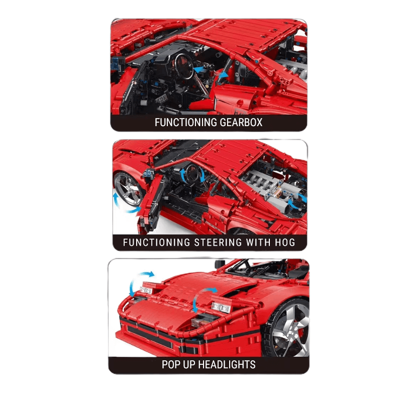 Trilumity Building Block Set: 1:8 The Ultimate 80s Turbo Icon Supercar (4026-Piece)