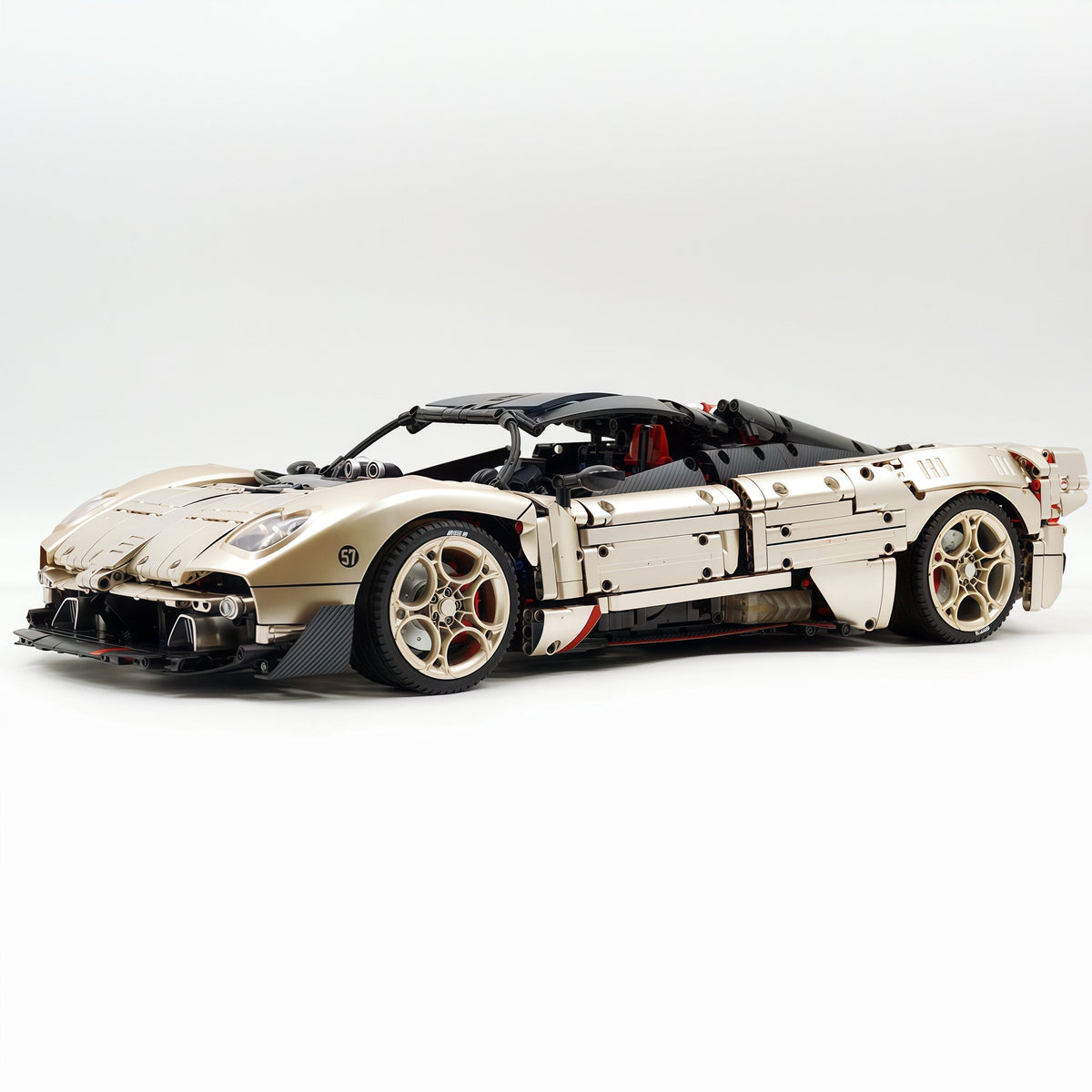Trilumity Building Block Set: 1:8 The Ultimate Pagani Utopia Supercar | Limited Edition Champagne Gold V12 Italian Exotic (3314Piece)