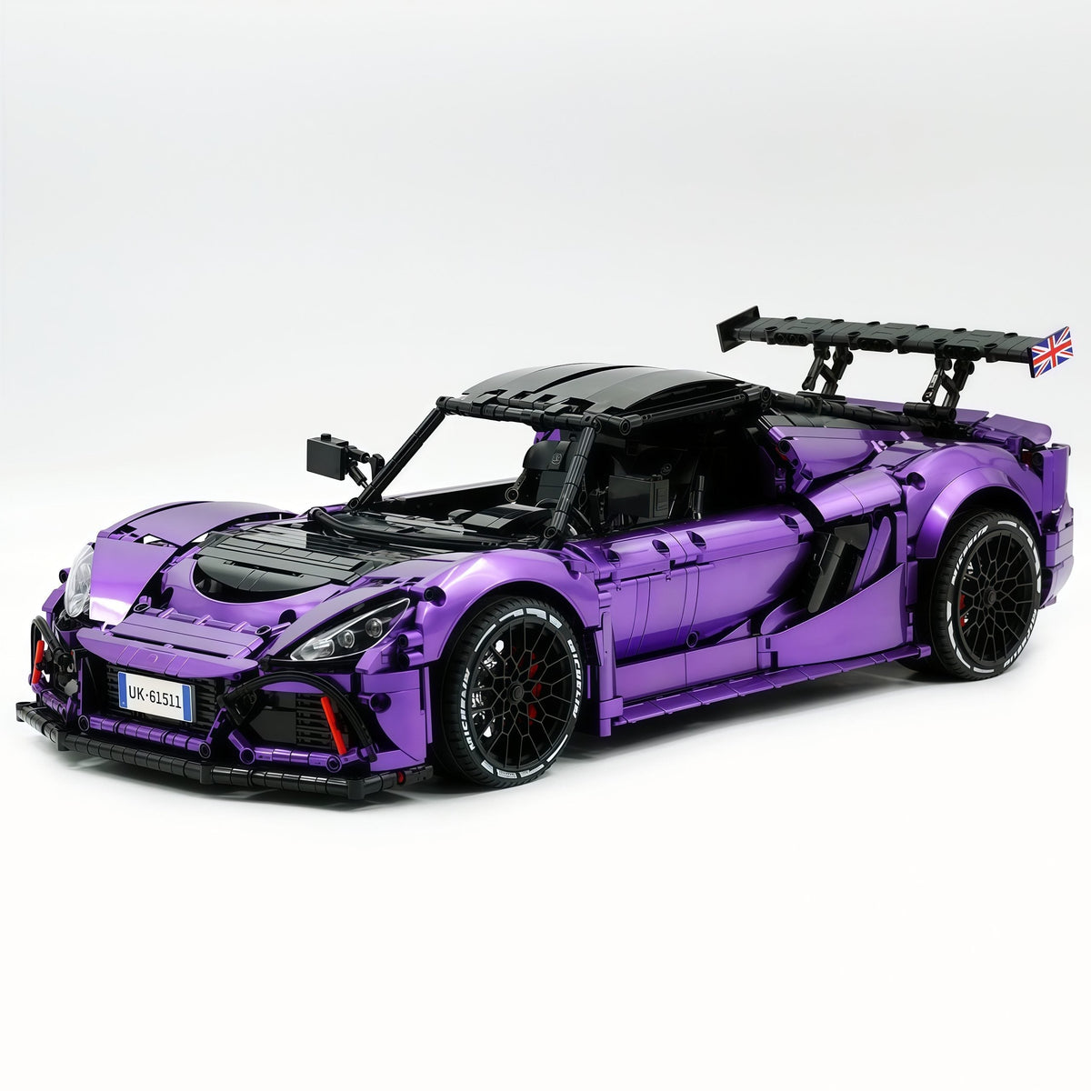 Trilumity Building Block Set: 1:8 Lotus Exige Cup 430 | Rare Amethyst Color Enamel Paint | Officially Licensed Edition (3730-Piece)