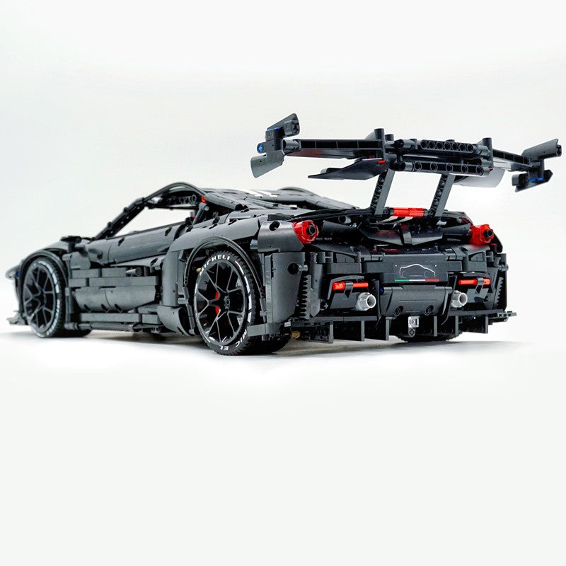 Trilumity Motorized Building Block Set: 1:8 The Ultimate Maranello V8 GT Supercar, GTR-style widebody kit and large rear wing (3237-Piece)