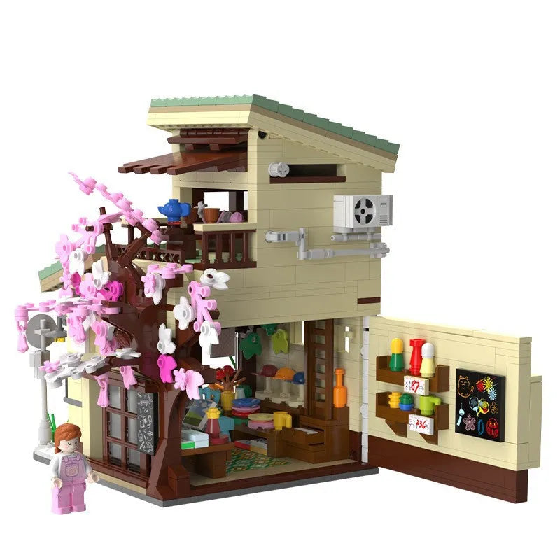 Cada Building Block Set: Japanese Style Cats Store, Model C66015