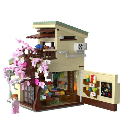 Cada Building Block Set: Japanese Style Cats Store, Model C66015