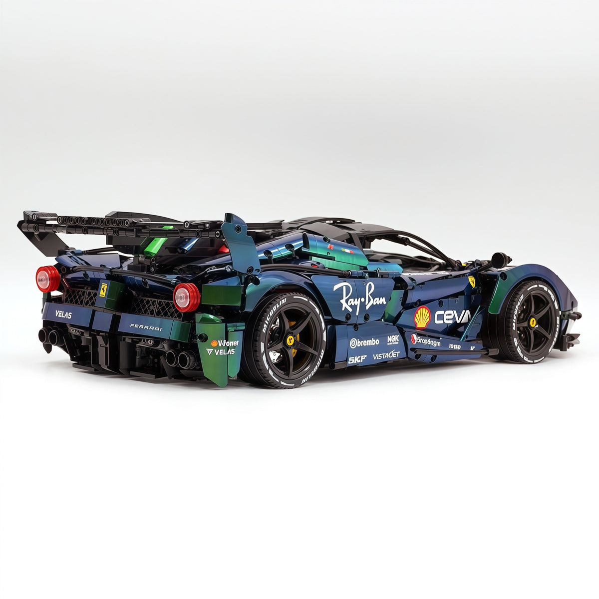 Trilumity Motorized Building Block Set: 1:8 The Ultimate Italian Hybrid Hypercar Evo | Chameleon Metallic Paint Italian Flagship (4058+-Piece)