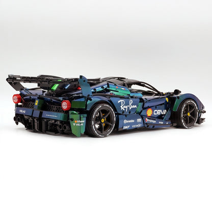 Trilumity Motorized Building Block Set: 1:8 The Ultimate Italian Hybrid Hypercar Evo | Chameleon Metallic Paint Italian Flagship (4058+-Piece)