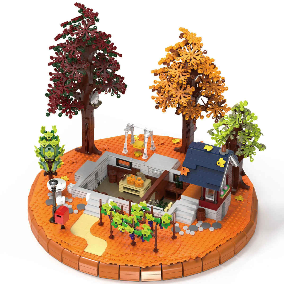 MORK MOC Building Block Set: Autumn Winery, Model 031055