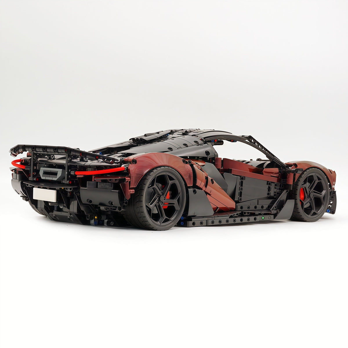 Trilumity Motorized Building Block Set: 1:8 The Ultimate British Woking Hypercar | Black & Red Chameleon Paint Edition | Shipped in Original Gift Box