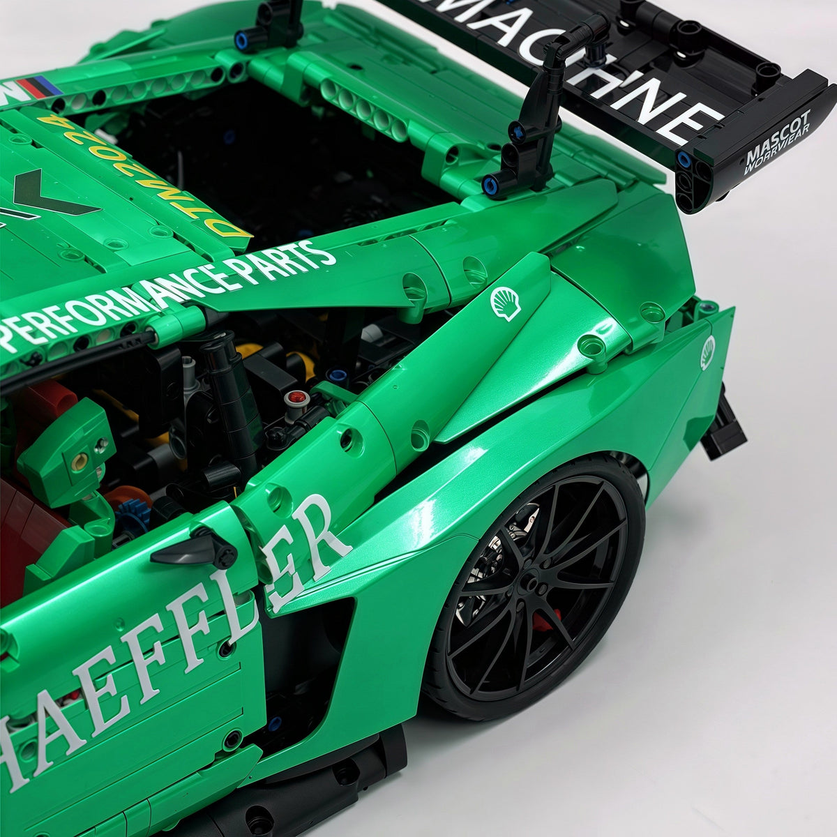 Trilumity Building Block Set: 1: 8 BMW M4 GT3 Building Set, Fully Detailed Simulation, Isle of Man Green Custom Edition (4556Piece)