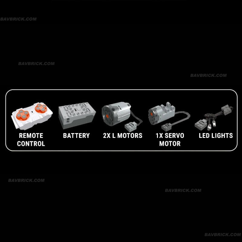 Trilumity Motorized Building Block Set: 1:10 Mercedes-Benz AMG C63-GTR | Remote Controlled Dtm German Coupe (2489Piece)