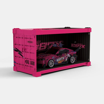 Trilumity Building Block Set: Toyota Supra r32 1097x with Container Display Case (415-Piece)