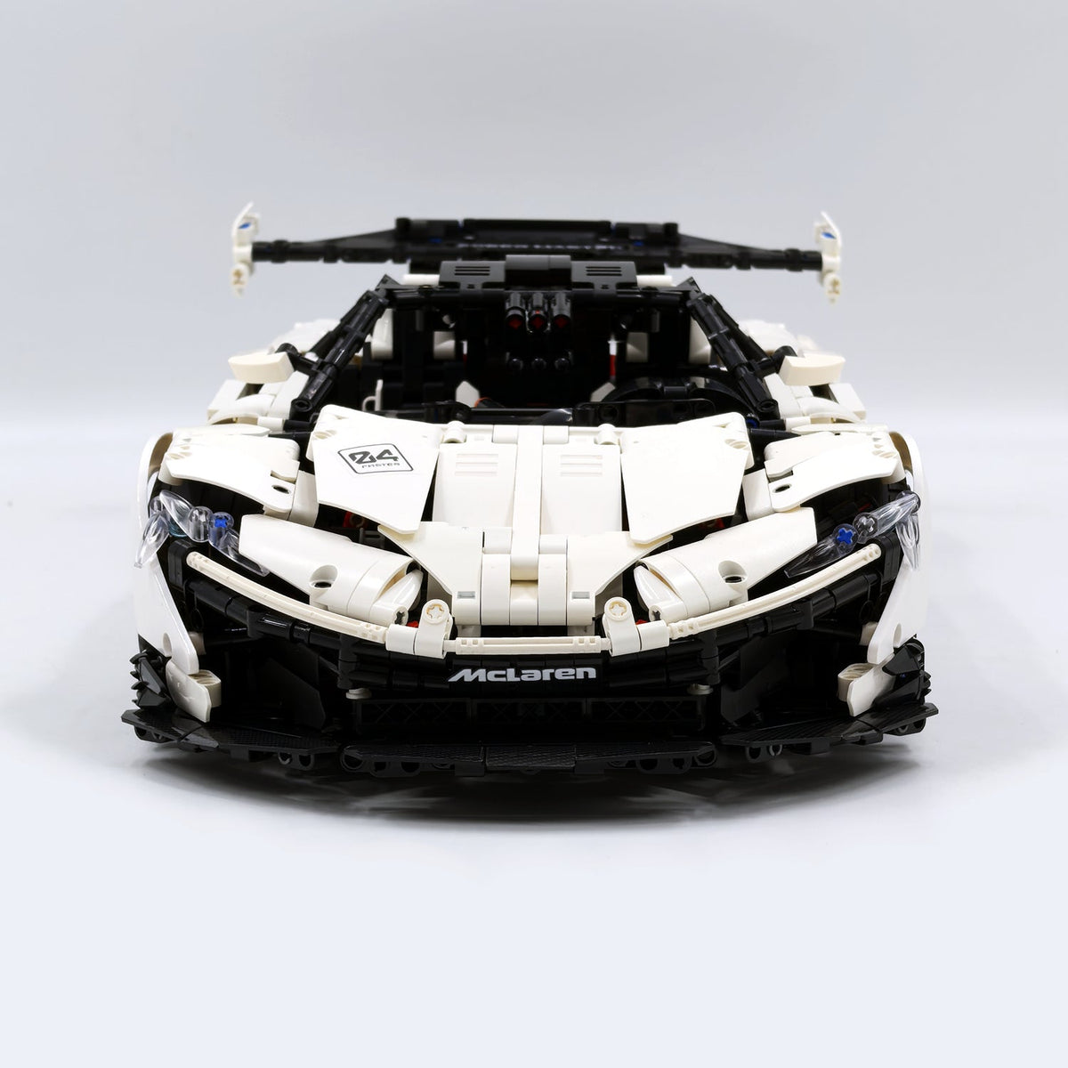 Trilumity Motorized Building Block Set: 1: 8 British Hybrid Hypercar White Goddess Supercar Building Sets with Remote Control, Electric lift tail