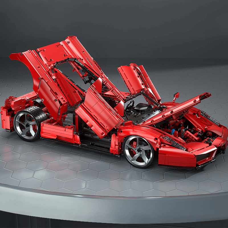 Trilumity Building Block Set: 1:8 Rosso Edition Italian Red Hypercar (4301Piece)