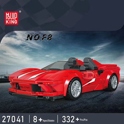 Mould King Building Block Set: Mini Ferrari F8 Speed Champions Racers, Model K27041